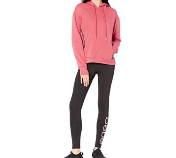 Bebe Mini Logo Tape Ribbed Insert Hoodie NWT - Picture 5 of 16